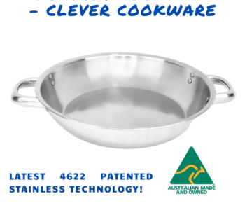 28cm 2mm Satay Fry Pan – Riveted Double Short Handles (great for Caravan Market)