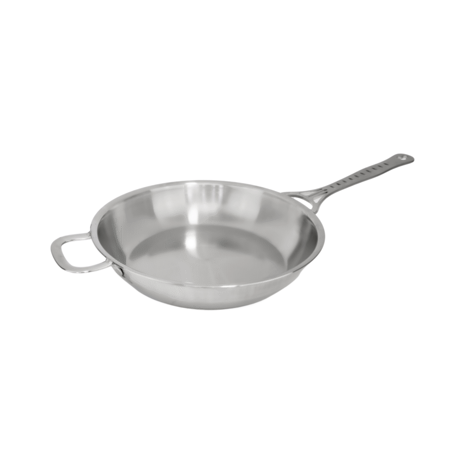 Stainless Steel Satay Frypan - 28 cm - Welded Double Handles (long and short handles) - Image 4